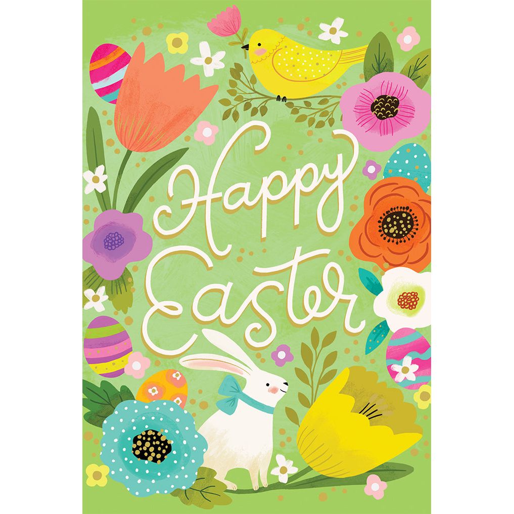 Bunny And Bird Easter Card